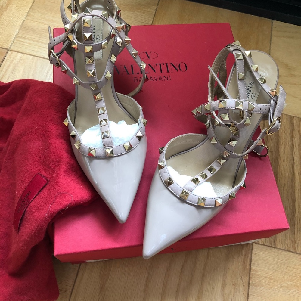 Valentino studded kitten heel shoes